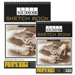 Südor Sketch Book Telli 2 Adet Eskiz Defteri A4 ve A5 100 Gr. 50 Yaprak Karakalem Çizim Defterleri