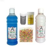 Südor Slime Yapma Seti Mavi Renk Südor Hazır Slime Yapma Seti Renk Boya Sim Köpük Slime Paketi - Slime Seti - 500 ml