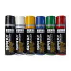 SÜDOR Sprey boya seti 6 renk 200ml her Hızlı kuru grafiti boyaları. aerosol sprey olabilir. Temel renkler siyah beyaz mavi yeşil kırmızı sarı. Ahşap, taş, duvar, metal, cam, sıva, seramik için sprey boyalar