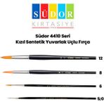 Südor Yağlı Boya Fırçası Düz Kesik Seri 4410 Fırça Seti 4'lü