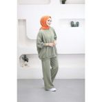 Suede Style 6251 - Şık Rahat 2 İplik Örgü Kumaş Salaş Kadın Takım