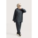 Suede Style 6484 - Şık Rahat Modal Kumaş Salaş Kadın Takım