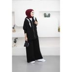 Suede Style 9290 - Şık Rahat 2 İplik Kapüşonlu Salaş Kadın Takım