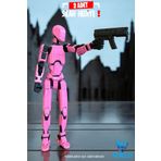 Suelo Butik Titan 13 Pembe Siyah Tüm Eklemleri Hareketli Dummy Aksiyon Figürü T13 Robot Figür Oyuncak