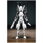 Suelo Butik Titan 13 Robot Dummy Beyaz Tüm Eklemleri Hareketli Aksiyon Figürü T13 Robot Oyuncak