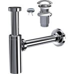 Suera Moon Ayarlanabilir Lavabo Sifonu + Elixir Pop-Up Set (Krom - Taşma Delikli) - Setli