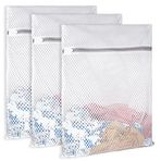 SUERIV Ekstra Büyük Petek Örgü Çamaşır Çantası 125gsm Net Kumaş Dayanıklı ve Yeniden Kullanılabilir Hassas Yıkama Çantası, İç Çamaşırı, Giyim, Kot Pantolon, Banyo Havlusu, Çorap için Seyahat