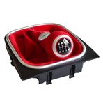 Süet Deri Kırmızı Manuel 5 Hız Vites Çubuğu Vites Topuzu VW Golf 5 6 MK5 MK6 R32 GTI 04-09 için Önyükleme kiti