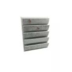 Süet Kumaş 20/16 Cm Gri Renk Ayaklı Küpe Standı
