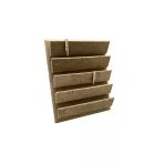 Süet Kumaş 20/16 Cm Sütlü Kahve Renk Ayaklı Küpe Standı