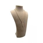 Süet Kumaş Elisia Manken Kahve Renk 32/15 Cm Kolye Gerdanlık Takı Sergileme Mankeni