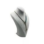 Süet Kumaş Gri Renk 24/15 Cm Kolye Gerdanlık Zincir Takı Sergileme Üçgen Mankeni