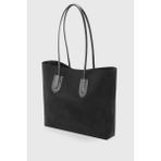 Süet Süyah Kadın El Ve Omuz Çanta Retro Shopper Çanta 264 - Tek Ebat - Siyah - Süet
