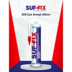Suf-Fix 300 Asetoksi Silikon Mastik 280 ml – Şeffaf, Uv Dayanımlı - 281 ml