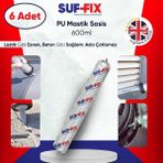 Suf-Fix Pu 40 Sosis Mastik 600ML 6 Adet - Ekonomik Paket Profesyonel Poliüretan Mastik
