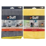 Suff 2'li Mikrofiber Temizlik Bezi Seti (70x50 cm) - Oto Kurulama, Cam ve Hassas Yüzey Bezi - Çizmez, Yüksek Emici, Hav Bırakmayan Profesyonel Temizlik Havlusu