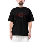 Suffocation Yazılı Logo Siyah Oversize Tişört - M - Beyaz