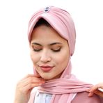 sufirit Kadın Şapkaları, Kadınlar için Türbanlar, Kemo Şapkalar Şapkalar, Mücevherli Türbanlar, Kadınlar için Hicab, Kanser Şapkaları, Tesettür Şapkası, Mücevherli Şapka - Pembe, Tek Beden