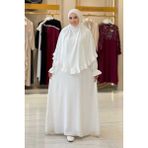 Sufleli Namaz Elbisesi 6034 Ekru - Standart