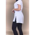 Sufyy Penye Etek Iki Yanı Yırtmaçlı - Beyaz - L - XL