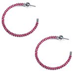 Sugar Jewellery Orta Malibu Halka Küpe (3,5cm) Fransız gül pembe