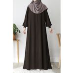 suhneva Asel Mevlana Kloş Ferace Koyu Kahve