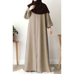 suhneva Asel Mevlana Kloş Ferace Soft Krem