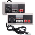 suily 2 paket USB kablolu denetleyicisi NES oyunları, PC USB denetleyicisi Retro Gamepad Joystick ahududu Pi Gamepad denetleyicisi Windows PC Mac Linux RetroPie NES emülatörleri
