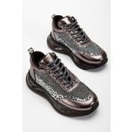 Suins Rowen Model Kadın Leopar Desenli Fileli Spor Ayakkabı Sneaker PLATİN 38