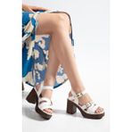 Suins Shoes Suins Lerasy Model Platform Topuklu Sandalet - Beyaz