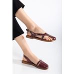 Suins Zarina Model Kadın Sandalet Bordo 40