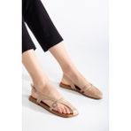 Suins Zarina Model Kadın Sandalet - Ten
