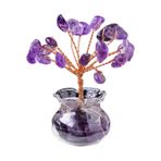 SUIOPPYUW El yapımı Taş Bonsai Servet Ağacı Feng Shui Şans Taklit Görünüm Kristal Taş Ağacı Mini Vazo ABS ForHealing, Stil 4