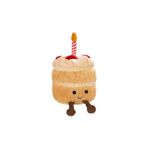 Suitable 28 cm Simülasyon Karikatür Doğum Günü Pastası Bebek Bebek Peluş Oyuncak Komik Kek Bebek Oyuncak (Yurt Dışından) - Beyaz - Gümüş