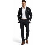 Suitmen Erkek Silim Çift Yırtmaçlı Takım Elbise BGL-ST05568 - Siyah - 48