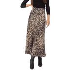 SUIUOI Leopar desenli maksi etek, sevimli saten, uzun leopar etek, kadın, şık, maksi etek, yüksek belli gündelik uzun etek, Y2k, maksi yaz eteği, Bej leopar deseni, XL