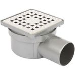 Sukar 10X10 Krom Çelik Kare Izgaralı Yer Süzgeci 1041-1285022-11 - Alüminyum Gri