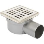 Sukar Çelik Çerçeveli Yer Süzgeci Çizgili 10X10 cm Q50 Yan