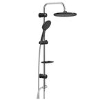 Sukar Deluxe Black Rain Paslanmaz Krom Duş Seti
