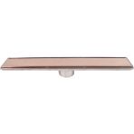 Sukar Duş Kanalı Bronz 40 cm Line 6 ve Yeşil Alt Dirseği - Ahşap