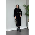 Şule Giyim Şura Triko Elbise Siyah 2316