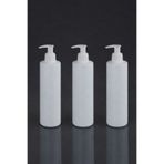 Şule Plastik 3 Adet Otel Tipi Şampuan,Sıvı Sabun Dispenseri-250 ml Beyaz Boş Şişe Sabunluk,Şampuanlık