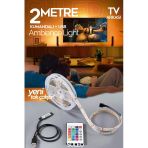 SULED 2 Metre TV Arkası & Dekoratif Ortam Ambiyans Aydınlatması Kumanda Kontrollü Tak Çalıştır Şerit Led