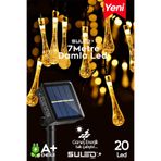 SULED 20 Damla Ledli Solar 7 Metre Bahçe Aydınlatması Modlu Led Işık Gün Işığı Dekoratif İç & Dış Mekan