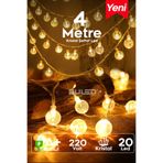 SULED 20 Kristal Ledli 220V 4 Metre Dekoratif Aydınlatma Led Işık Gün Işığı İç & Dış Mekan Süsleme