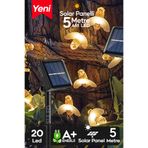 SULED Arı Figürlü 5 Metre Solar Enerjili Bahçe Aydınlatması Led Işık Gün Işığı Dekoratif İç & Dış Mekan