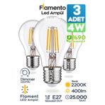 SULED Flamento Rustik Ampül E27 Duy 220V Dimmer Uyumlu %90 Tasarruflu Ev Cafe Aplik Abajur Tavan Ampül