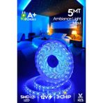 Suled Şerit LED 5 Metre 3 Çipli Pro Ambiyans Aydınlatma Mutfak Salon Yatak Odası Şerit LED Işık - Mavi
