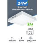 SULED Sıva Üstü Kare Led Armatür 24 Watt SMD 6500k Beyaz Led Tavan Aydınlatması Ev Ofis Işyeri Atölye