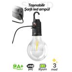 Suled Taşınabilir Şarjlı LED Ampül Outdoor Kamp Bahçe Lambası 10W Askılı Kırılmaz LED Işık